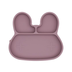 Silicone plate with a suction cup Bunny We Might Be Tiny - Dusty Rose